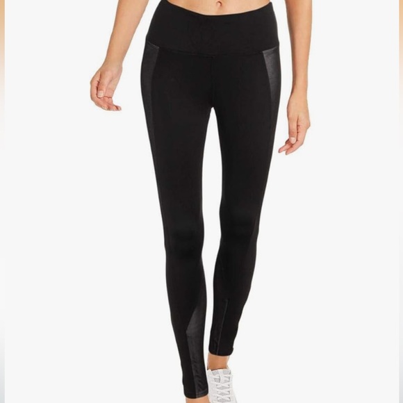 NWT BCBGMaxAzria Leggings Athletic Pants Allegra Yoga Black Blue MED - Picture 7 of 16